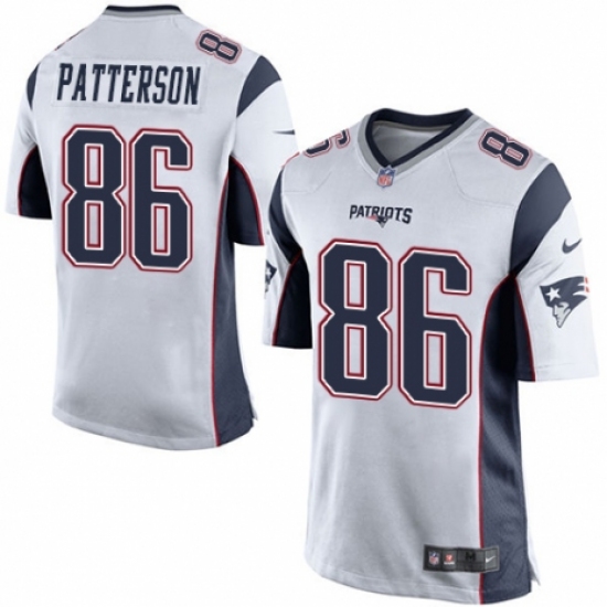 Men's Nike New England Patriots 86 Cordarrelle Patterson Game White NFL Jersey