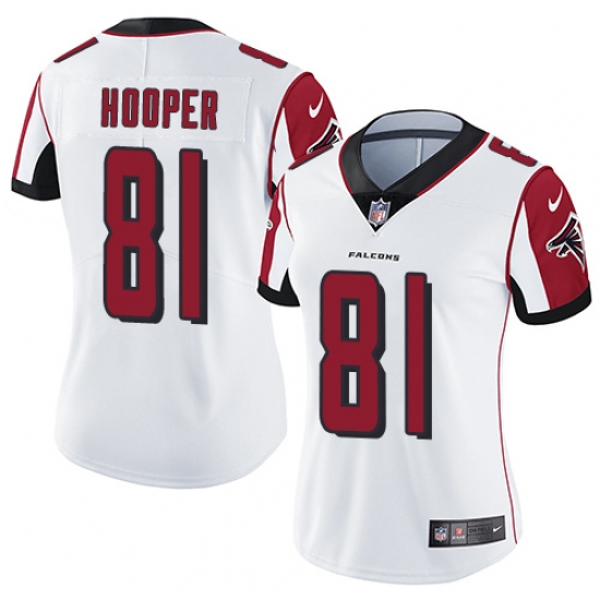 Women's Nike Atlanta Falcons 81 Austin Hooper White Vapor Untouchable Limited Player NFL Jersey