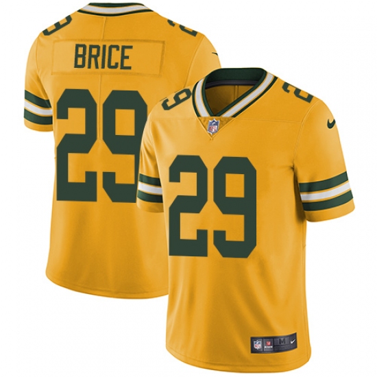 Youth Nike Green Bay Packers 29 Kentrell Brice Limited Gold Rush Vapor Untouchable NFL Jersey