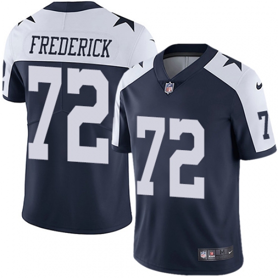 Youth Nike Dallas Cowboys 72 Travis Frederick Navy Blue Throwback Alternate Vapor Untouchable Limited Player NFL Jersey