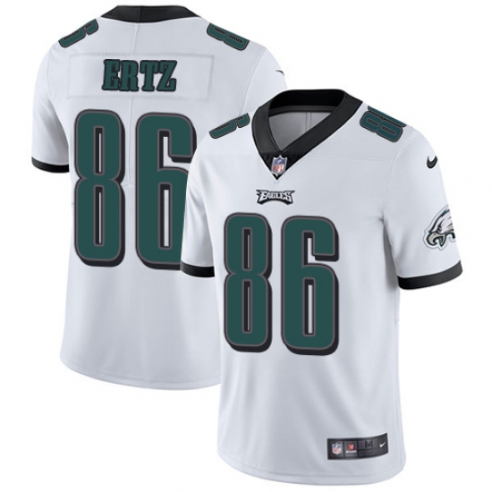 Men's Nike Philadelphia Eagles 86 Zach Ertz White Vapor Untouchable Limited Player NFL Jersey