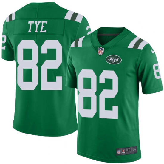 Men's Nike New York Jets 82 Will Tye Limited Green Rush Vapor Untouchable NFL Jersey