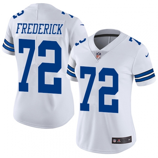 Women's Nike Dallas Cowboys 72 Travis Frederick White Vapor Untouchable Limited Player NFL Jersey