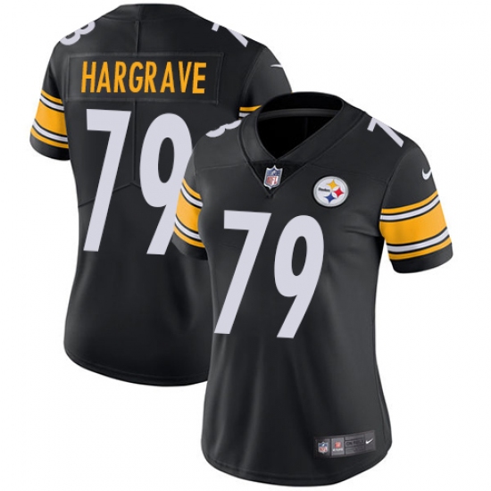 Women's Nike Pittsburgh Steelers 79 Javon Hargrave Black Team Color Vapor Untouchable Limited Player NFL Jersey