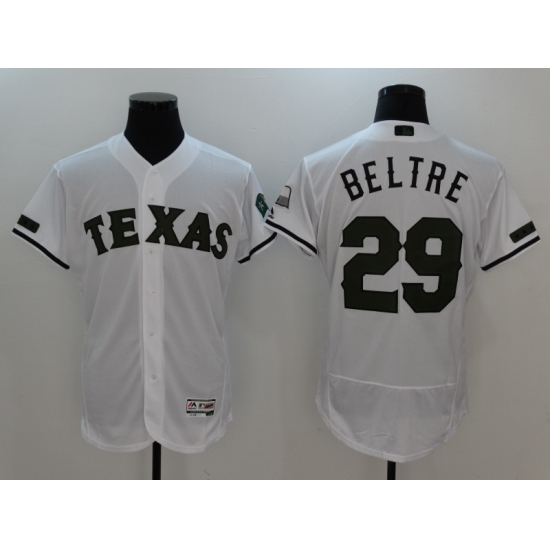 Men's Texas Rangers 29 Adrian Beltre White Cooperstown Collection Jersey