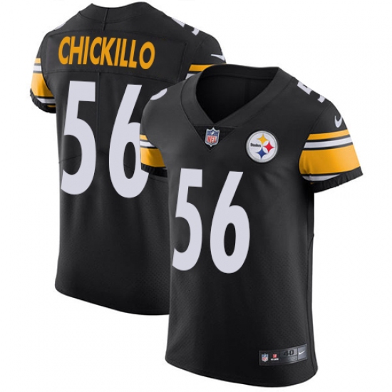 Men's Nike Pittsburgh Steelers 56 Anthony Chickillo Black Team Color Vapor Untouchable Elite Player NFL Jersey