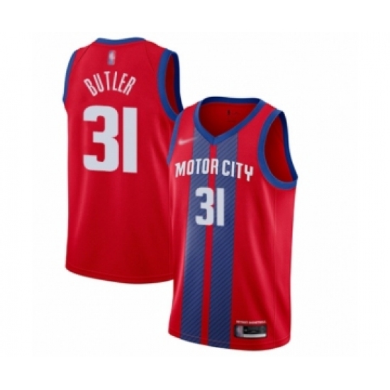 Women's Detroit Pistons 31 Caron Butler Swingman Red Basketball Jersey - 2019 20 City Edition