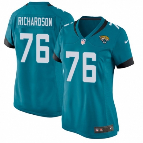 Women's Nike Jacksonville Jaguars 76 Will Richardson Game Black Alternate NFL Jersey