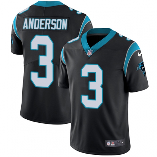 Youth Nike Carolina Panthers 3 Derek Anderson Black Team Color Vapor Untouchable Limited Player NFL Jersey