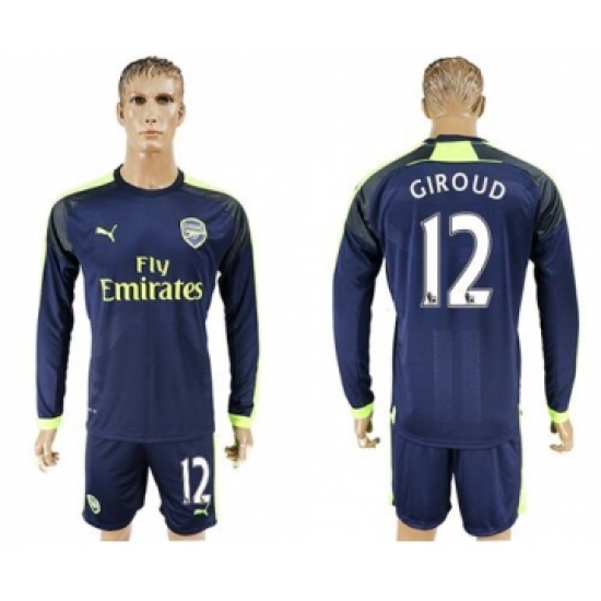 Arsenal 12 Giroud Sec Away Long Sleeves Soccer Club Jersey