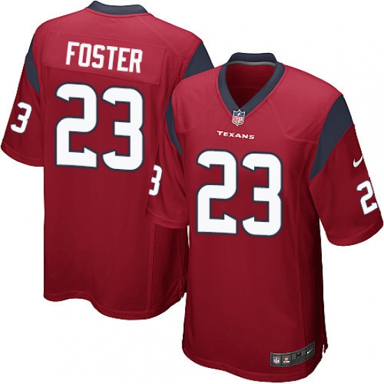 Men's Nike Houston Texans 23 Arian Foster Game Red Alternate NFL Jersey