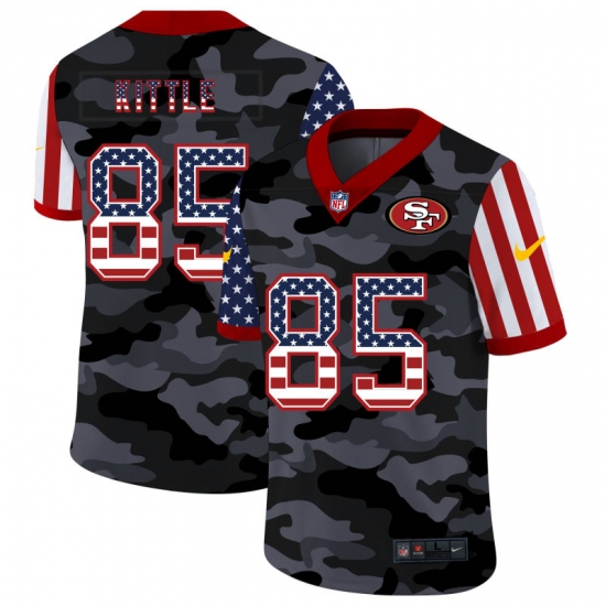 Men's San Francisco 49ers 85 George Kittle Camo Flag Nike Limited Jersey