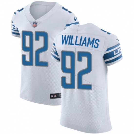 Men's Nike Detroit Lions 92 Sylvester Williams White Vapor Untouchable Elite Player NFL Jersey