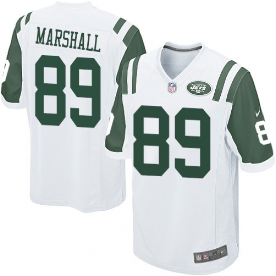 Men's Nike New York Jets 89 Jalin Marshall Game White NFL Jersey