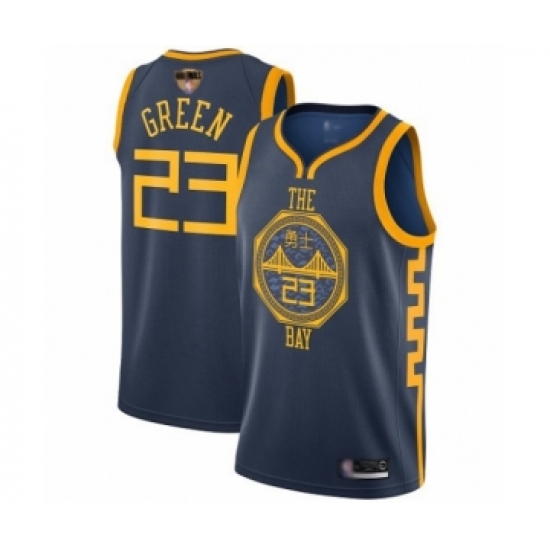 Men's Golden State Warriors 23 Draymond Green Swingman Navy Blue Basketball 2019 Basketball Finals Bound Jersey - City Edition