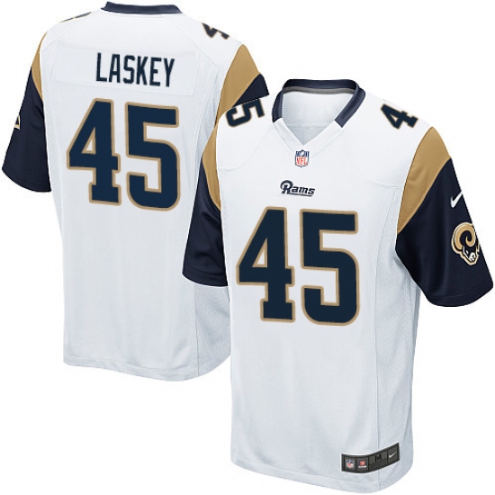 Men's Nike Los Angeles Rams 45 Zach Laskey Game White NFL Jersey