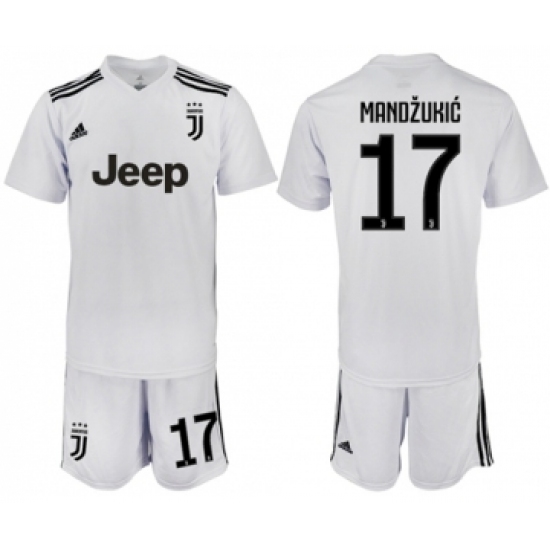 Juventus 17 Mandzukic White Soccer Club Jersey