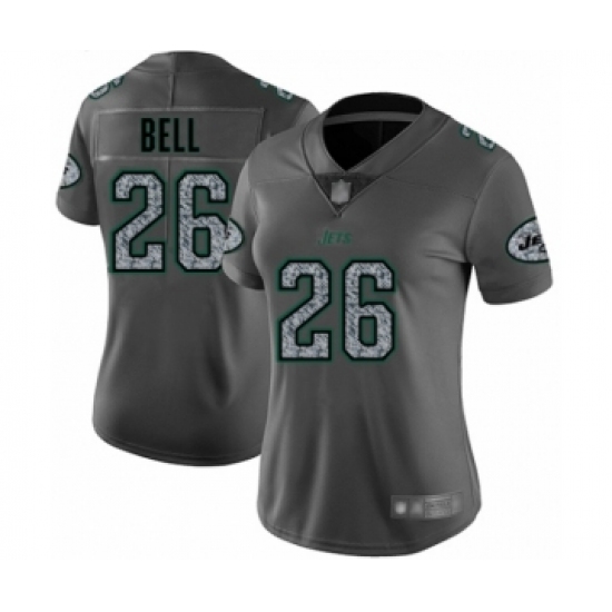 Women's New York Jets 26 Le'Veon Bell Limited Gray Static Fashion Football Jersey