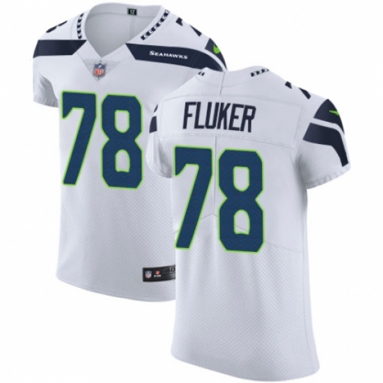 Men's Nike Seattle Seahawks 78 D.J. Fluker White Vapor Untouchable Elite Player NFL Jersey
