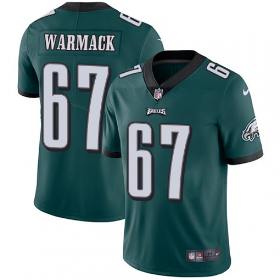 Men's Nike Philadelphia Eagles 67 Chance Warmack Midnight Green Team Color Vapor Untouchable Limited Player NFL Jersey