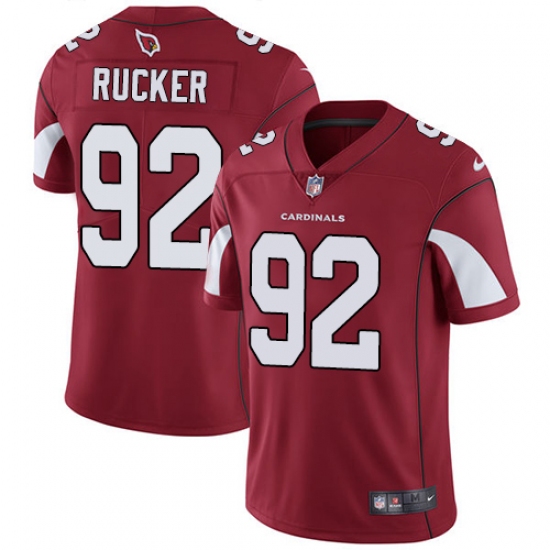 Men's Nike Arizona Cardinals 92 Frostee Rucker Red Team Color Vapor Untouchable Limited Player NFL Jersey
