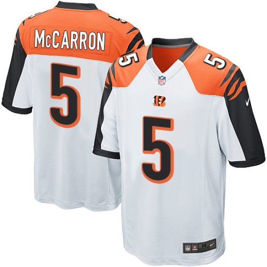 Men's Nike Cincinnati Bengals 5 AJ McCarron Game White NFL Jersey