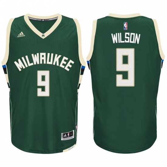 Milwaukee Bucks 9 D JWilson Road Green New Swingman Stitched NBA Jersey