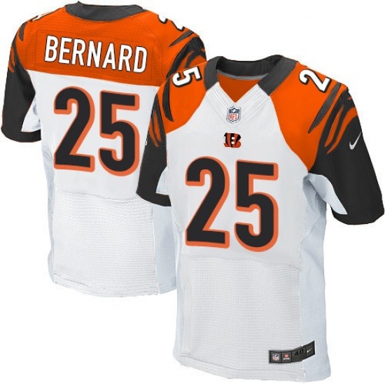 Men's Nike Cincinnati Bengals 25 Giovani Bernard Elite White NFL Jersey