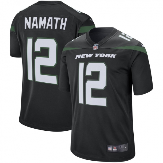 Men's New York Jets Joe 12 Namath Nike Retired Player Game Jersey - Black