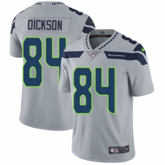 Youth Nike Seattle Seahawks 84 Ed Dickson Grey Alternate Vapor Untouchable Limited Player NFL Jersey