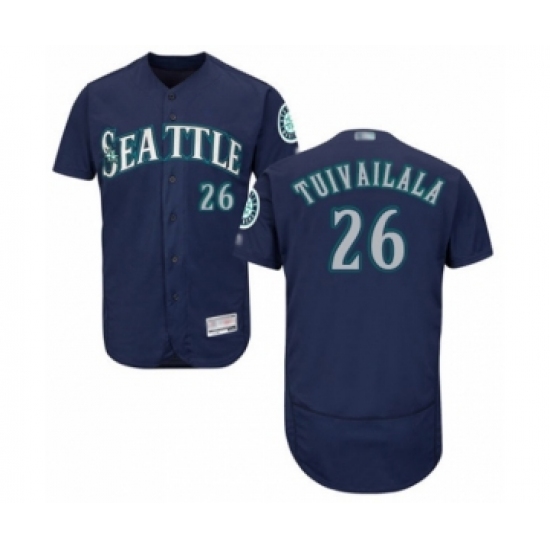 Men's Seattle Mariners 26 Sam Tuivailala Navy Blue Alternate Flex Base Authentic Collection Baseball Player Jersey