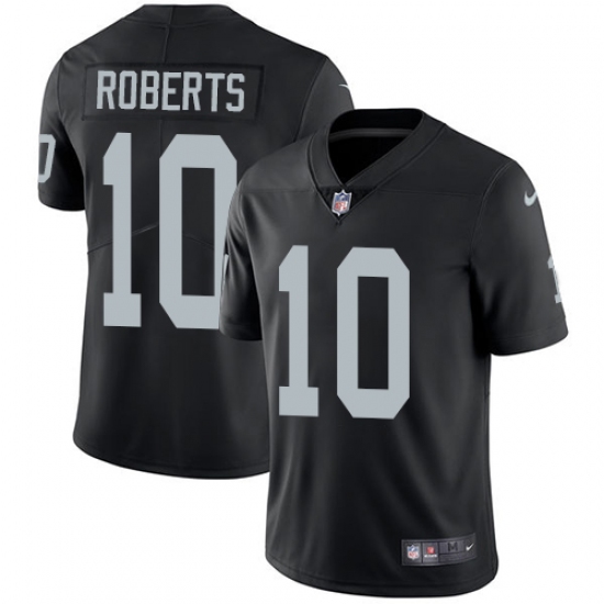 Youth Nike Oakland Raiders 10 Seth Roberts Black Team Color Vapor Untouchable Limited Player NFL Jersey