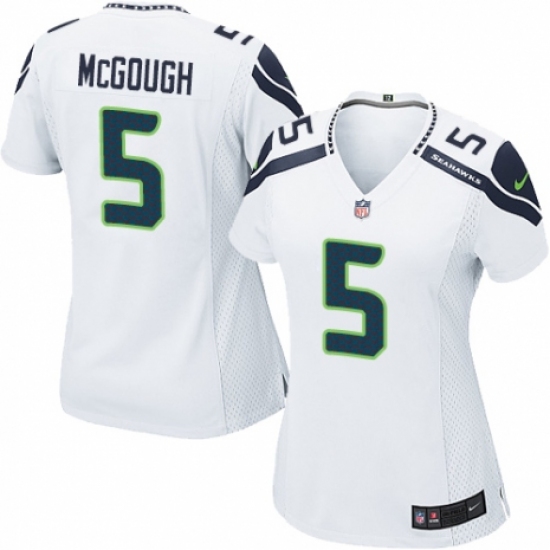 Women's Nike Seattle Seahawks 5 Alex McGough Game White NFL Jersey