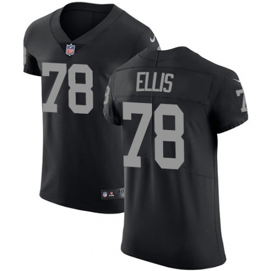 Men's Nike Oakland Raiders 78 Justin Ellis Black Team Color Vapor Untouchable Elite Player NFL Jersey