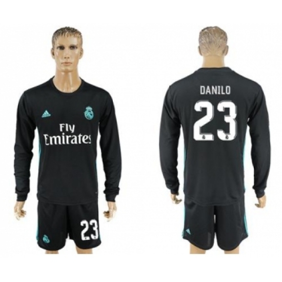 Real Madrid 23 Danilo Away Long Sleeves Soccer Club Jersey