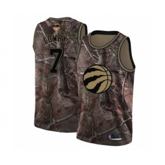 Youth Toronto Raptors 7 Kyle Lowry Swingman Camo Realtree Collection 2019 Basketball Finals Bound Jersey