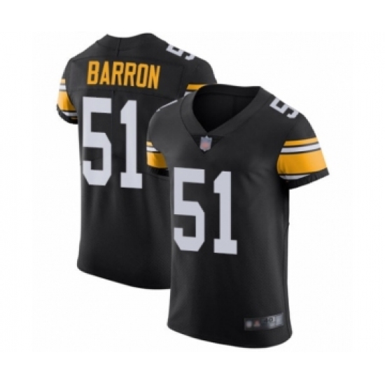 Men's Pittsburgh Steelers 51 Mark Barron Black Alternate Vapor Untouchable Elite Player Football Jersey