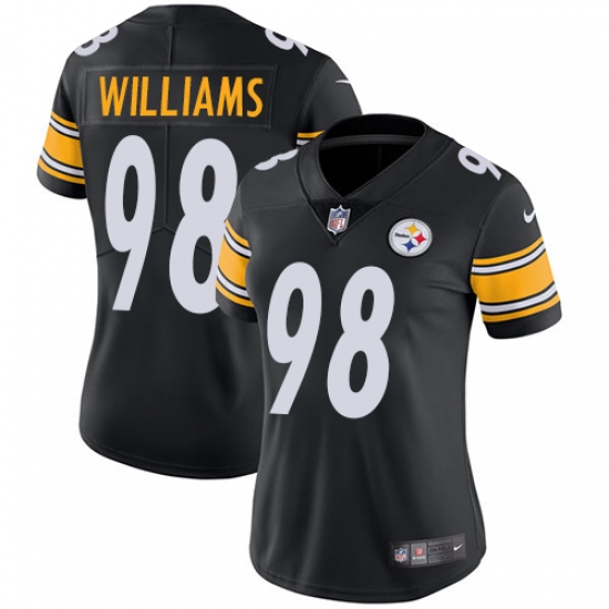 Women's Nike Pittsburgh Steelers 98 Vince Williams Black Team Color Vapor Untouchable Limited Player NFL Jersey