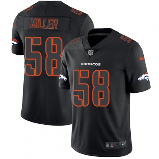 Men's Nike Denver Broncos 58 Von Miller Limited Black Rush Impact NFL Jersey