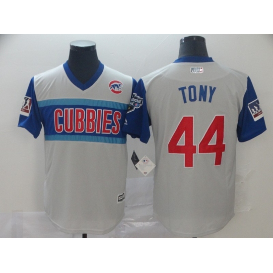 Men's Chicago Cubs 44 Anthony Rizzo Tony Authentic White Baseball Jersey