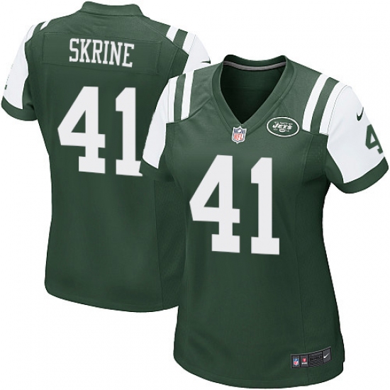 Women's Nike New York Jets 41 Buster Skrine Game Green Team Color NFL Jersey