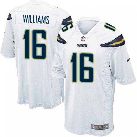 Men's Nike Los Angeles Chargers 16 Tyrell Williams Game White NFL Jersey