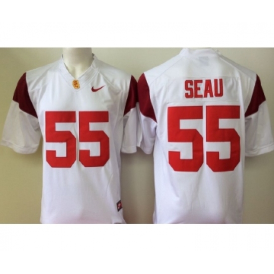 USC Trojans 55 Junior Seau White College Football Jersey