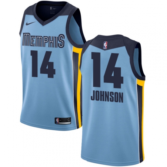 Men's Nike Memphis Grizzlies 14 Brice Johnson Authentic Light Blue NBA Jersey Statement Edition