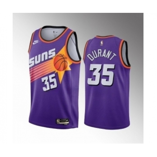 Men's Phoenix Suns 35 Kevin Durant Purple Classic Edition Stitched Basketball Jersey