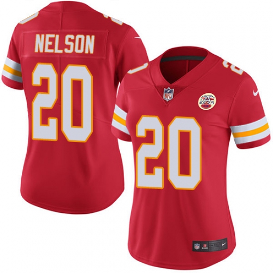 Women's Nike Kansas City Chiefs 20 Steven Nelson Red Team Color Vapor Untouchable Limited Player NFL Jersey