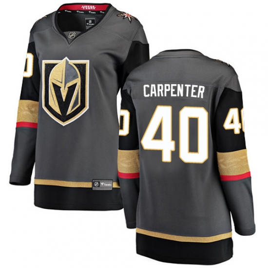 Women's Vegas Golden Knights 40 Ryan Carpenter Authentic Black Home Fanatics Branded Breakaway NHL Jersey
