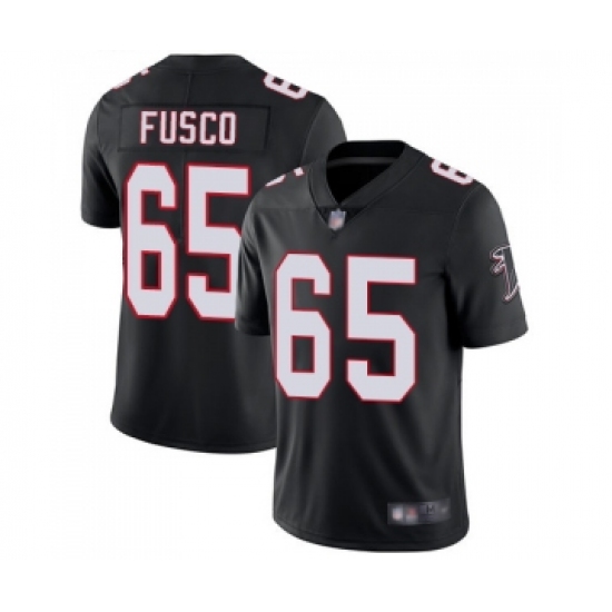 Men's Atlanta Falcons 65 Brandon Fusco Black Alternate Vapor Untouchable Limited Player Football Jersey