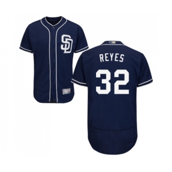 Men's San Diego Padres 32 Franmil Reyes Navy Blue Alternate Flex Base Authentic Collection Baseball Jersey