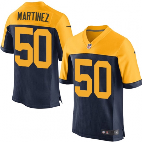 Men's Nike Green Bay Packers 50 Blake Martinez Elite Navy Blue Alternate NFL Jersey